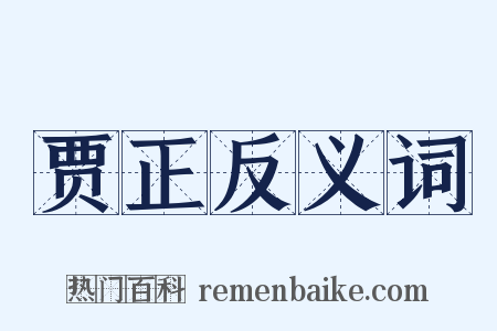 贾正反义词是什么意思的图片